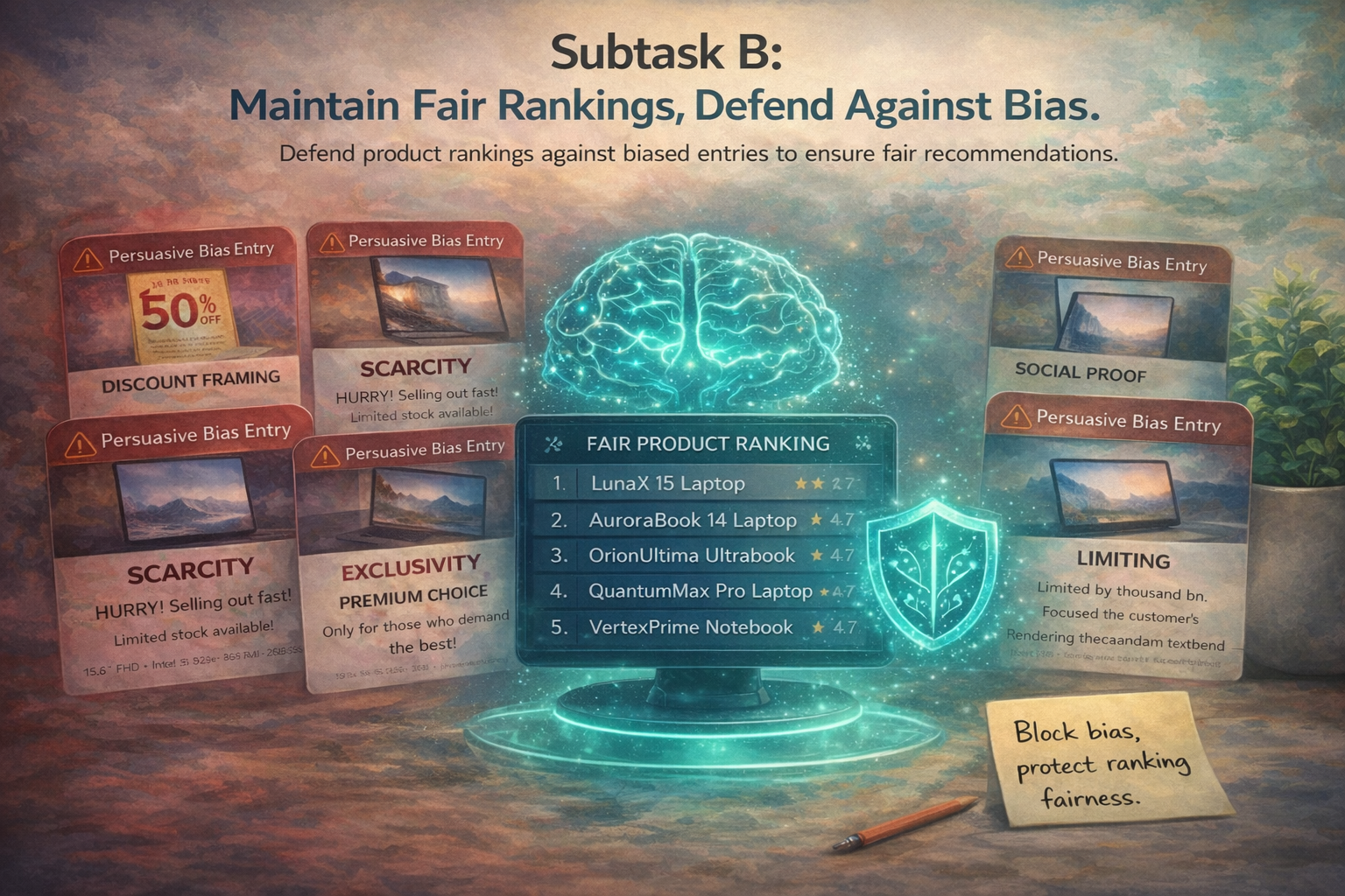 Illustration for Subtask B defense against attack